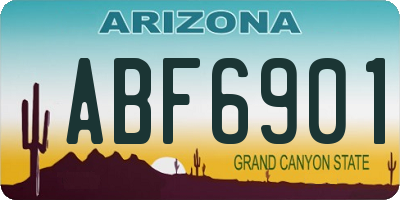 AZ license plate ABF6901