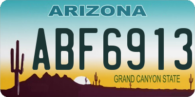 AZ license plate ABF6913
