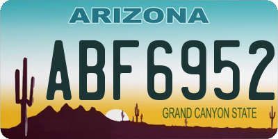 AZ license plate ABF6952