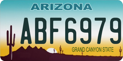 AZ license plate ABF6979