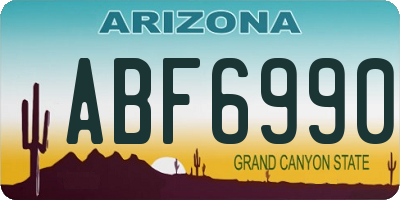 AZ license plate ABF6990