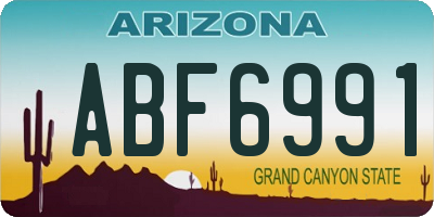 AZ license plate ABF6991