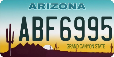 AZ license plate ABF6995