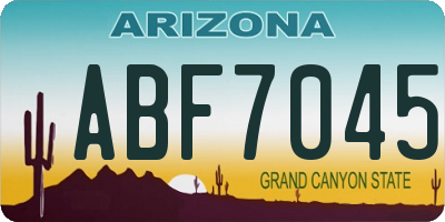 AZ license plate ABF7045
