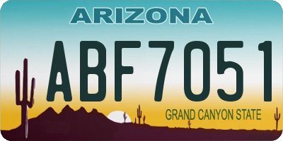 AZ license plate ABF7051