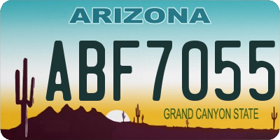 AZ license plate ABF7055