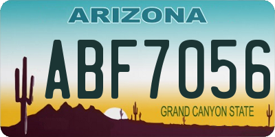 AZ license plate ABF7056