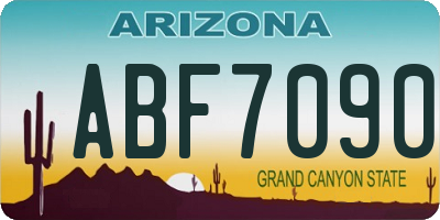 AZ license plate ABF7090