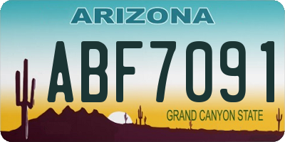 AZ license plate ABF7091