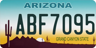 AZ license plate ABF7095
