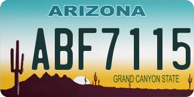 AZ license plate ABF7115