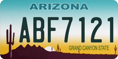 AZ license plate ABF7121