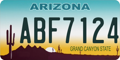AZ license plate ABF7124