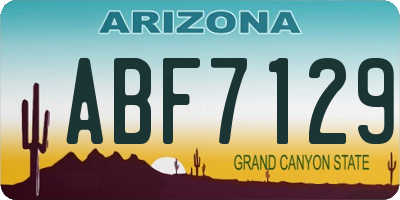AZ license plate ABF7129