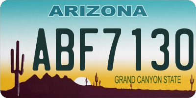 AZ license plate ABF7130