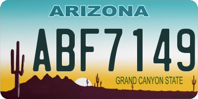 AZ license plate ABF7149