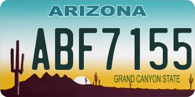 AZ license plate ABF7155