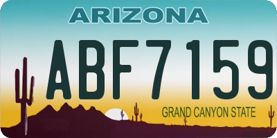 AZ license plate ABF7159