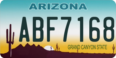 AZ license plate ABF7168