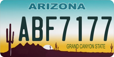 AZ license plate ABF7177
