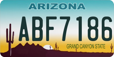 AZ license plate ABF7186