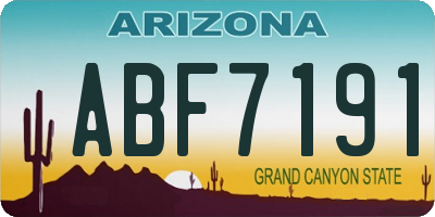 AZ license plate ABF7191