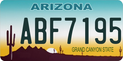 AZ license plate ABF7195