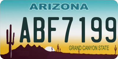AZ license plate ABF7199