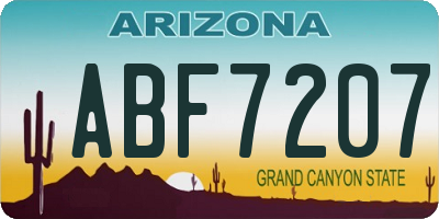 AZ license plate ABF7207