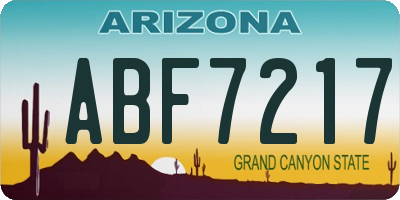 AZ license plate ABF7217