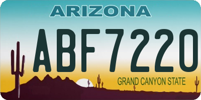 AZ license plate ABF7220
