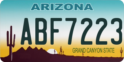 AZ license plate ABF7223