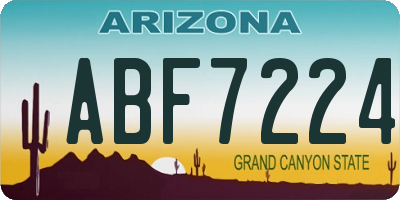 AZ license plate ABF7224