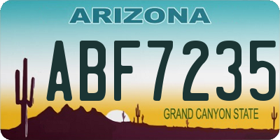 AZ license plate ABF7235