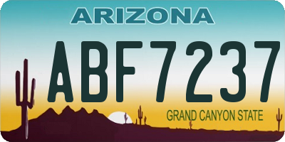 AZ license plate ABF7237