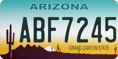 AZ license plate ABF7245