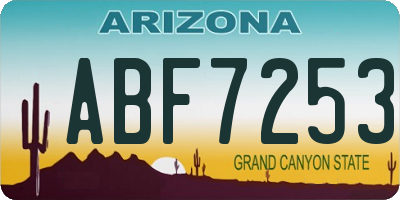 AZ license plate ABF7253