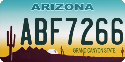 AZ license plate ABF7266