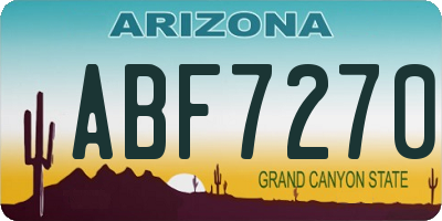 AZ license plate ABF7270