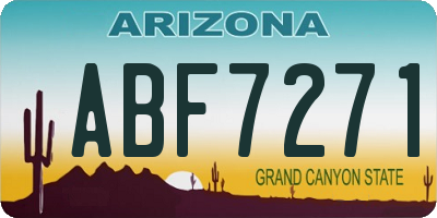 AZ license plate ABF7271