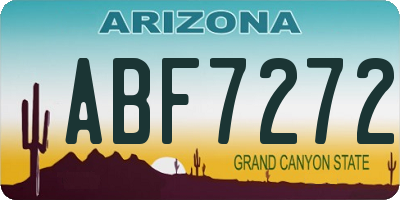 AZ license plate ABF7272
