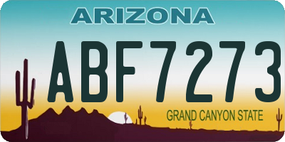 AZ license plate ABF7273
