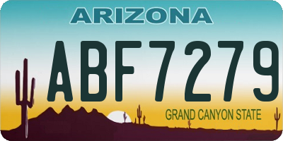 AZ license plate ABF7279