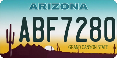AZ license plate ABF7280
