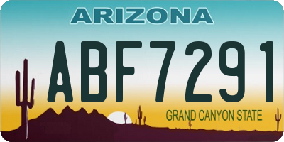 AZ license plate ABF7291