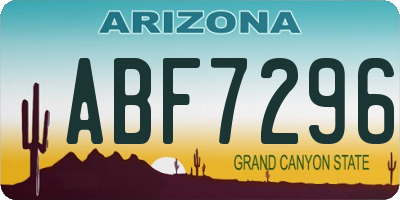 AZ license plate ABF7296