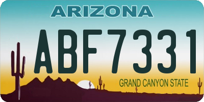 AZ license plate ABF7331