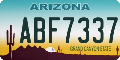 AZ license plate ABF7337