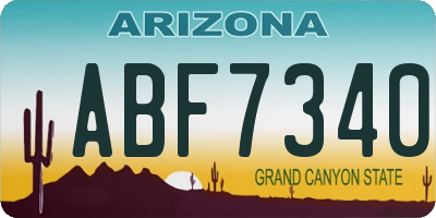 AZ license plate ABF7340