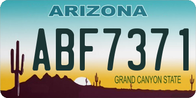 AZ license plate ABF7371